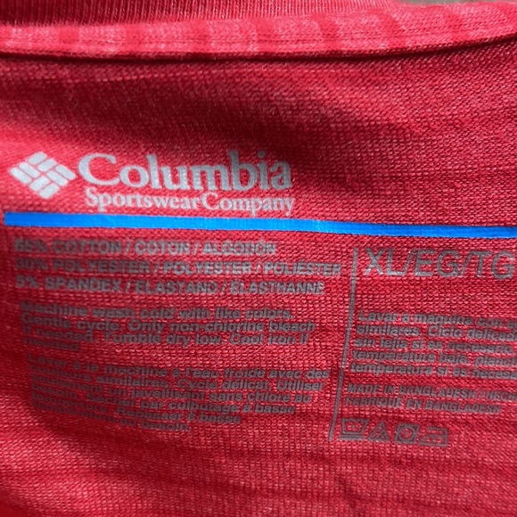 NWT Columbia t-shirt is great for summer. It is red and light red striped. - Picture 4 of 4